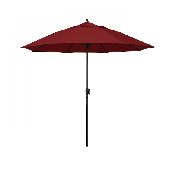 California Umbrella 7.5' Bronze Aluminum Market Patio Umbrella, Olefin Red 194061336519 - main